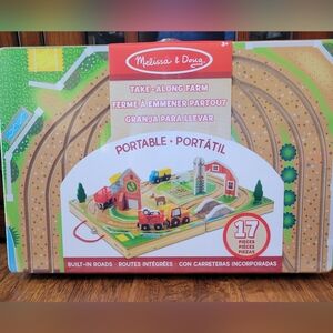 Melissa & Doug Wooden Take-Along Farm Set